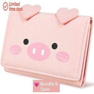 Leather RFID Blocking Trifold Wallet with ID Window for Women